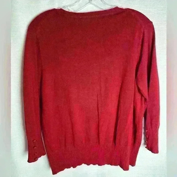 Philosophy women’s cardigan, size L, wine red - Picture 3 of 4